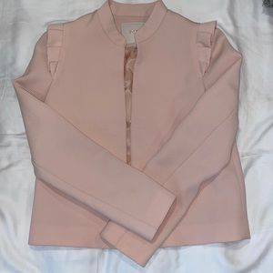 Maje pinks ruffle blazer sz 36